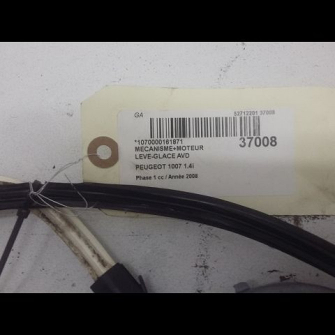Mecanisme + moteur lève-glace avant droit occasion PEUGEOT 1007 Phase 1 04-2005->12-2010 1.4i 9222Q9 3