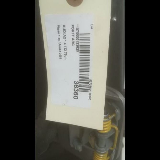 Porte arrière gauche occasion AUDI A2 Phase 1 07-2000->12-2005 1.4 TDI 75ch 8Z0833051 4