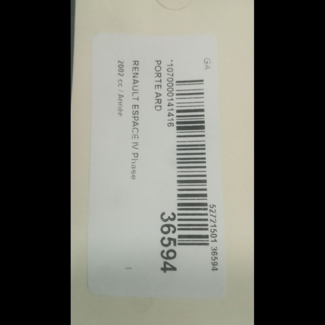 Porte arrière droite occasion RENAULT ESPACE IV Phase 1 09-2002->03-2006 7751476286 3