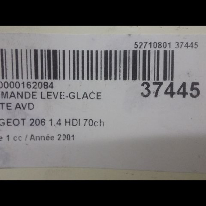 Commande lève-glace porte avant droite occasion PEUGEOT 206 Phase 1 09-1998->03-2009 1.4 HDI 70ch 3