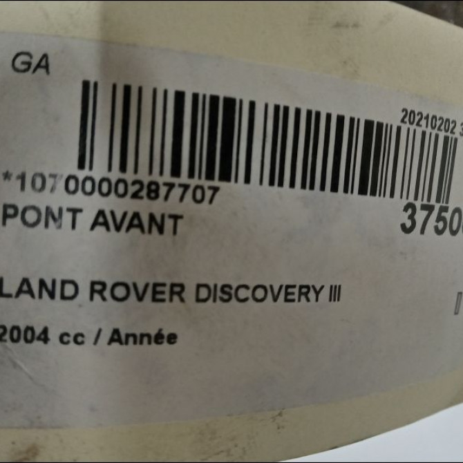 Pont avant occasion LAND ROVER DISCOVERY III phase 1 09-2004->09-2009 3