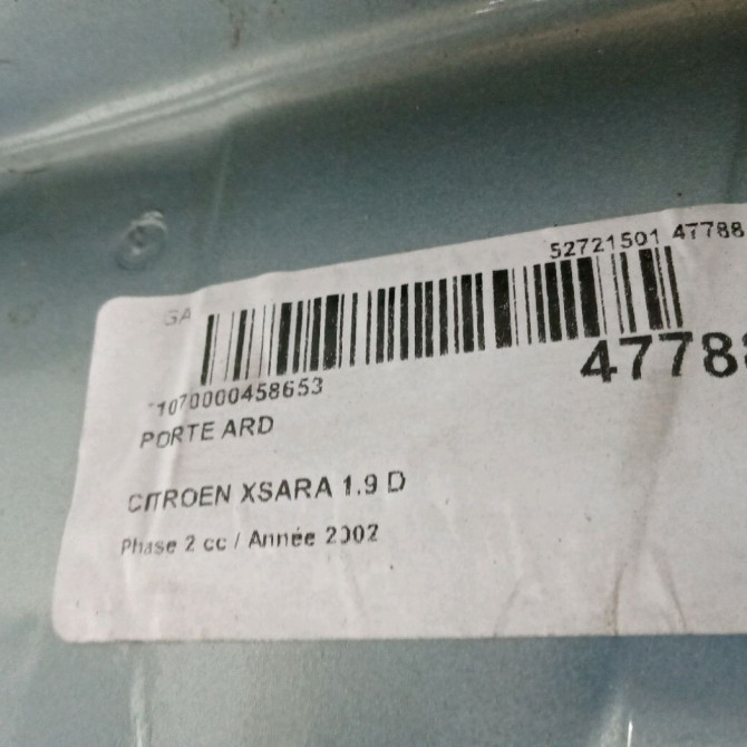 Porte arrière droite occasion CITROEN XSARA Phase 2 09-2000->12-2005 1.9 D 9008F8 3