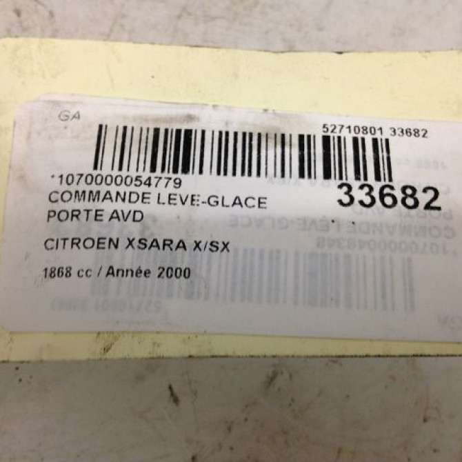 Commande lève-glace porte avant droite occasion CITROEN XSARA Phase 2 09-2000->12-2005 2.0 HDi 90ch 6552Z7 4