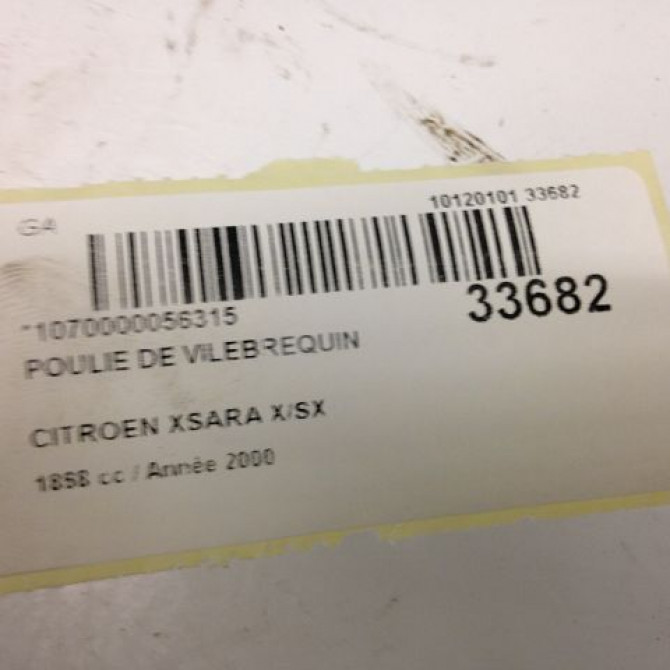 Poulie de vilebrequin occasion CITROEN XSARA Phase 2 09-2000->12-2005 2.0 HDi 90ch 515Q6 3