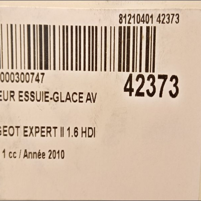 Moteur essuie-glace avant occasion PEUGEOT EXPERT II Phase 1 01-2007->... 1.6 HDI 90ch 6405GE 3