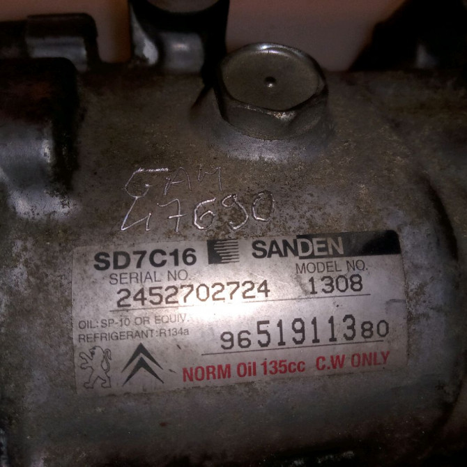 Compresseur air conditionne occasion CITROEN C4 GRAND PICASSO I Phase 1 10-2006->09-2013 2.0 HDI 138 ch 648728 6