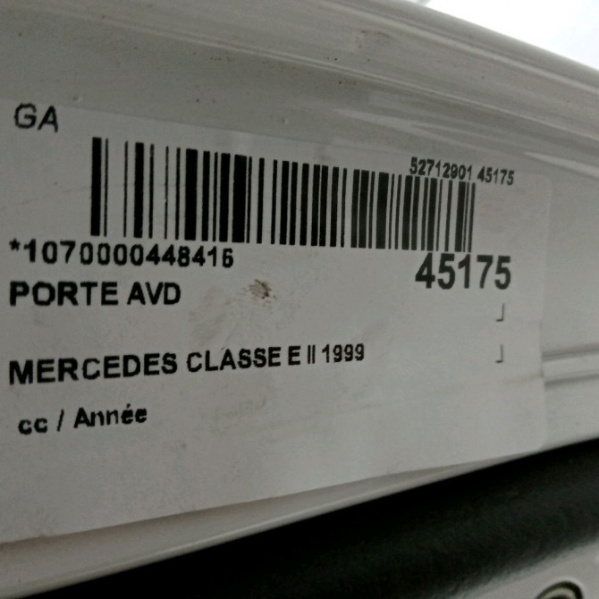 Porte avant droite occasion MERCEDES CLASSE E II 210720160528 5