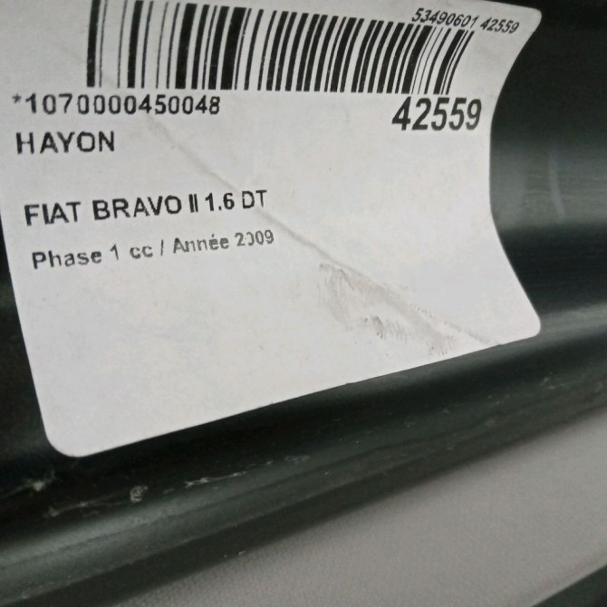 Hayon occasion FIAT BRAVO II BRAVO II Phase 1 2007-03-01->2011-12-31 1.6 DT MULTIJET 16v 105ch 51799535 2