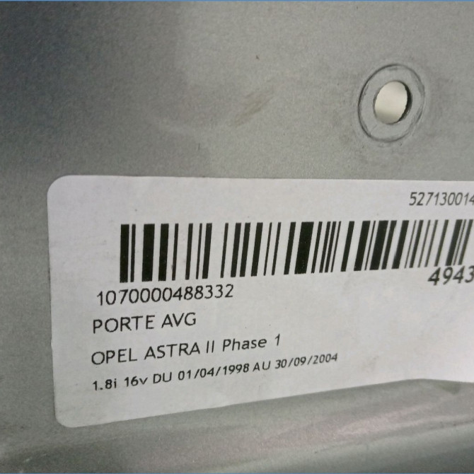 Porte avant gauche occasion OPEL ASTRA II Phase 1 04-1998->09-2004 1.8i 16v 13116451 4