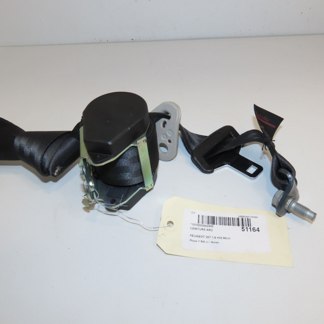 Ceinture arrière droite occasion PEUGEOT 207 Phase 1 SW 07-2007->03-2013 1.6 HDI 90ch 8975XQ 1