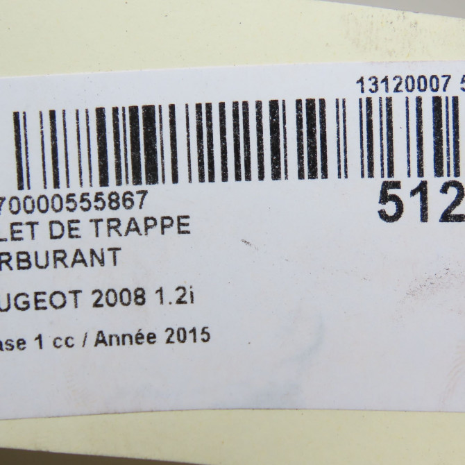 Volet de trappe carburant occasion PEUGEOT 2008 Phase 1 01-2013->... 1.2i PURETECH 110ch 9677638680 5