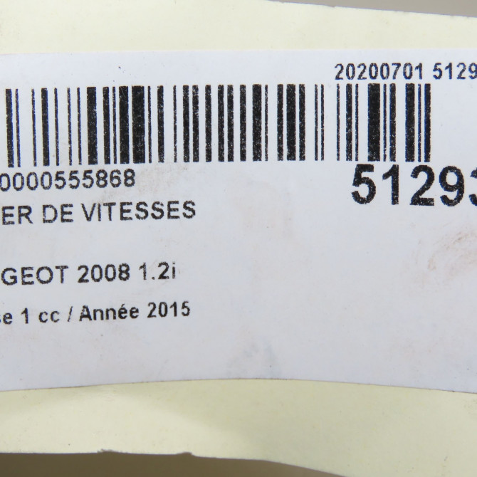 Levier de vitesses occasion PEUGEOT 2008 Phase 1 01-2013->... 1.2i PURETECH 110ch 9808161780 3