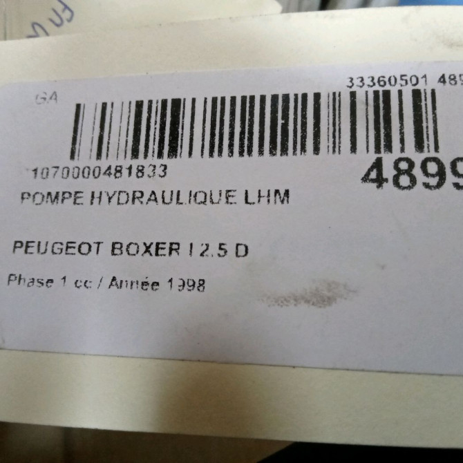Pompe hydraulique lhm occasion PEUGEOT BOXER I Phase 1 07-1994->02-2002 2.5 D 3