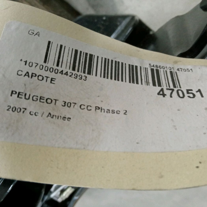 occasion PEUGEOT 307 CC Phase 2 06-2005->06-2008 2