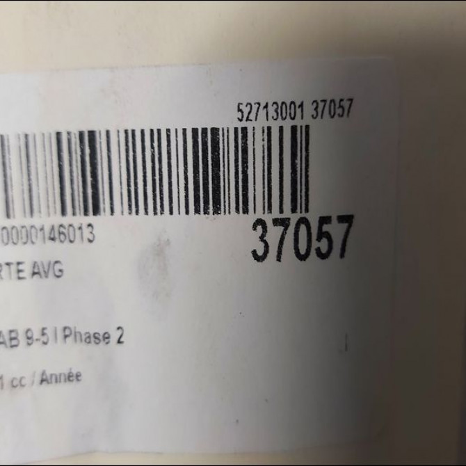 Porte avant gauche occasion SAAB 9-5 I Phase 2 07-2001->12-2005 5513502 4