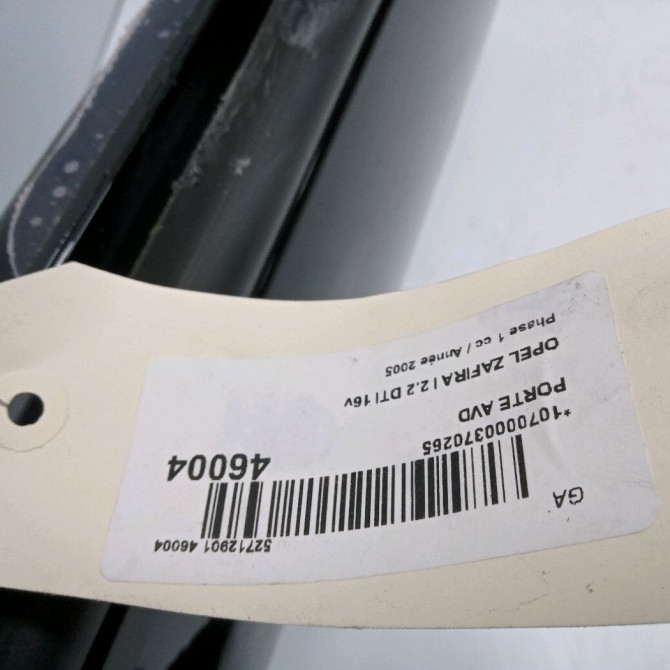 Porte avant droite occasion OPEL ZAFIRA I Phase 1 03-1999->07-2005 2.2 DTI 16v 125ch 13189980 4