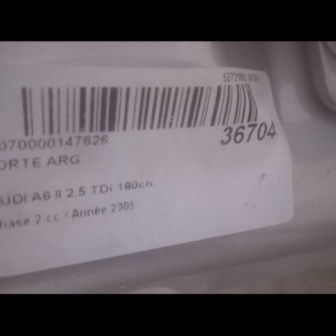 Porte arrière gauche occasion AUDI A6 II Phase 2 07-2001->05-2004 2.5 TDi 180ch 3