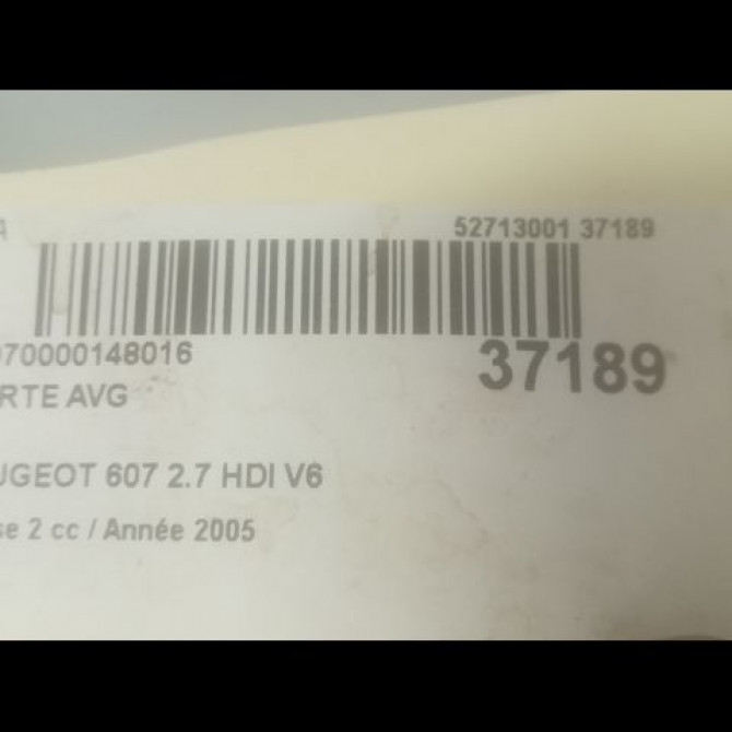 Porte avant gauche occasion PEUGEOT 607 Phase 2 09-2004->12-2010 2.7 HDI V6 204ch 9002L5 3