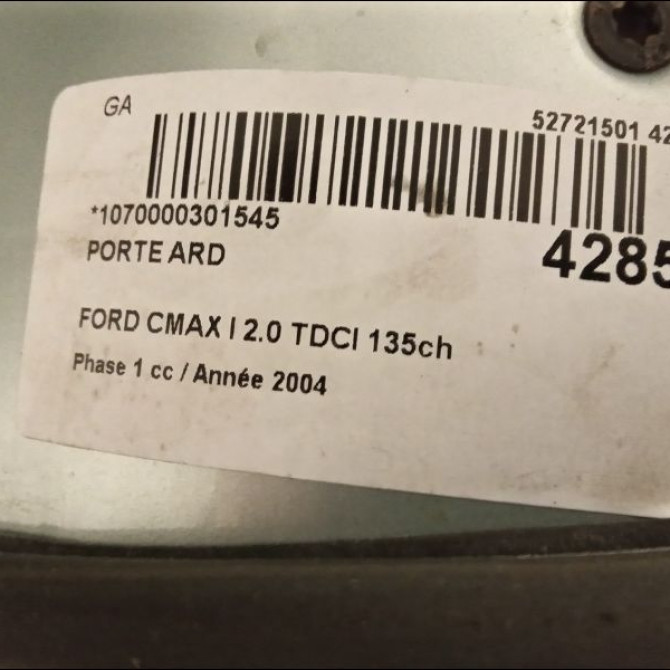Porte arrière droite occasion FORD CMAX I Phase 1 09-2003->03-2007 2.0 TDCI 135ch 1496875 3