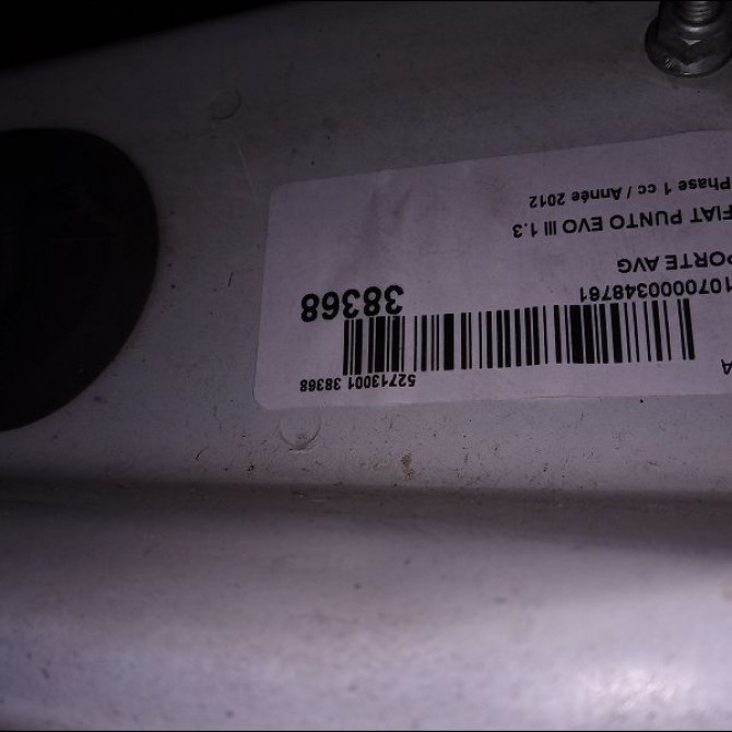 Porte avant gauche occasion FIAT PUNTO EVO III Phase 1 10-2009->12-2013 1.3 MULTIJET 75ch 51846217 2