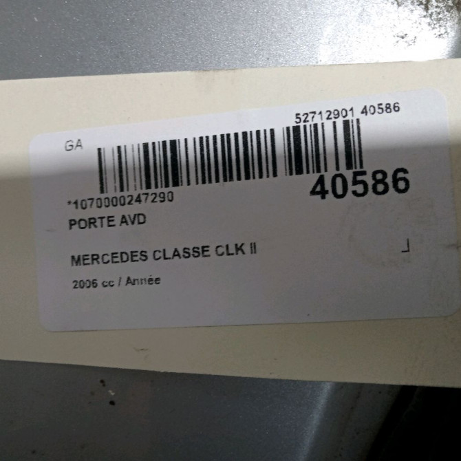 Porte avant droite occasion MERCEDES CLASSE CLK II Phase 2 COUPE 05-2005->12-2009 209720020528 3
