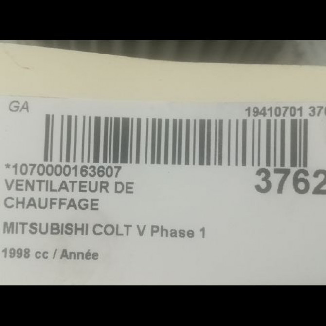 Ventilateur de chauffage occasion MITSUBISHI COLT V Phase 1 12-1996->09-2002 3