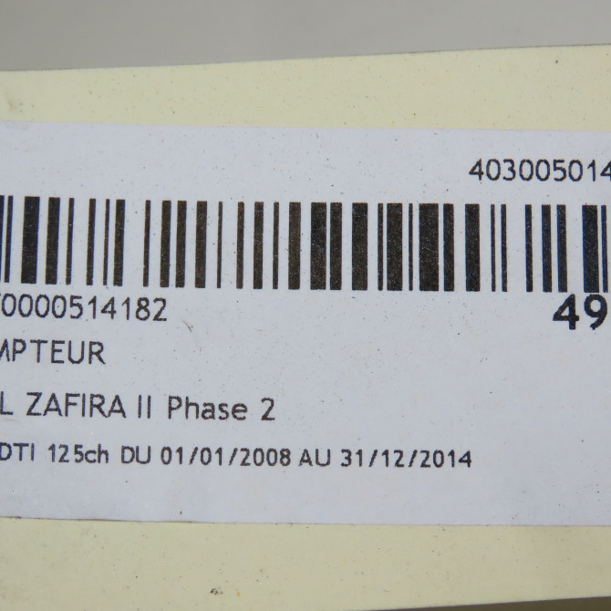 Compteur occasion OPEL ZAFIRA II Phase 2 01-2008->12-2014 1.7 CDTI 125ch 13308989 6