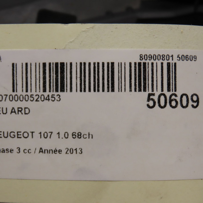 Feu arrière droit occasion PEUGEOT 107 Phase 3 01-2012->06-2014 1.0 68ch 1607990380 5