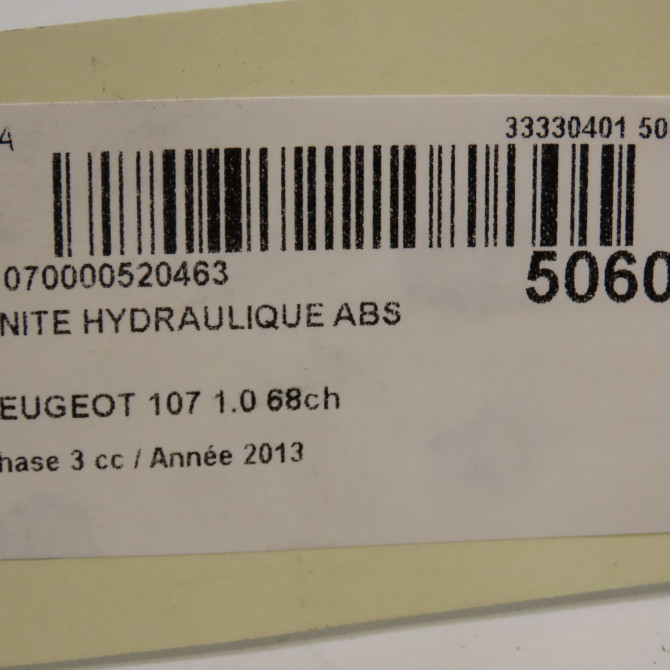 Unité hydraulique ABS occasion PEUGEOT 107 Phase 3 01-2012->06-2014 1.0 68ch 1608529580 6