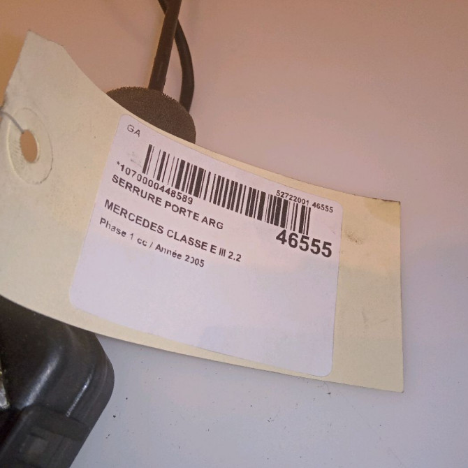 Serrure porte arg occasion MERCEDES CLASSE E III Phase 1 03-2002->06-2006 2.2 CDI 16v 120ch 2117300535 4
