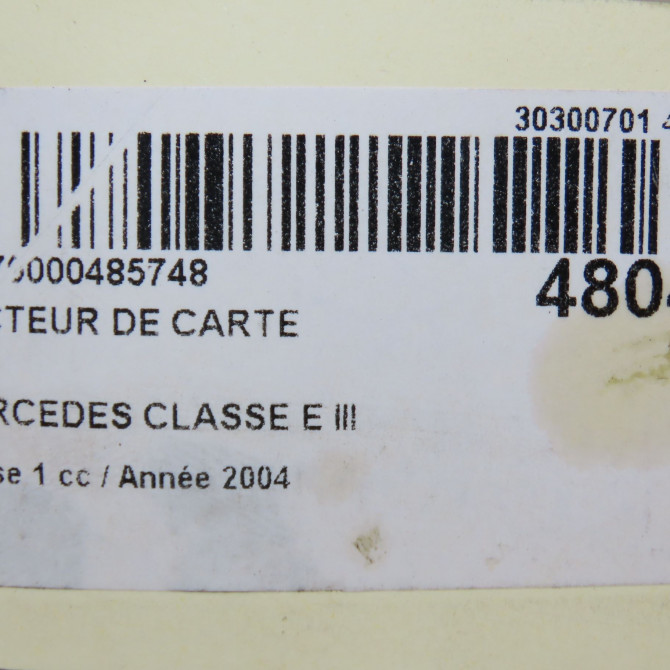 Lecteur de carte occasion MERCEDES CLASSE E III Phase 1 03-2002->06-2006 E270 CDI 177ch 6