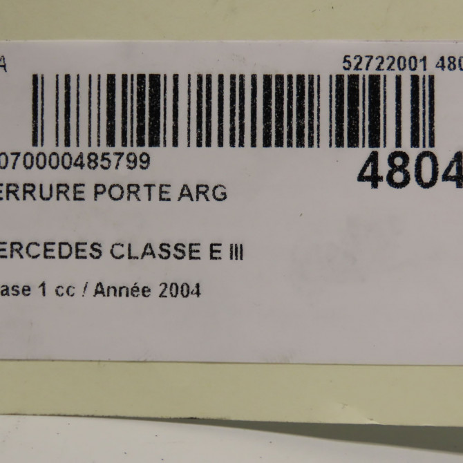 Serrure porte arg occasion MERCEDES CLASSE E III Phase 1 03-2002->06-2006 E270 CDI 177ch 2117300535 7