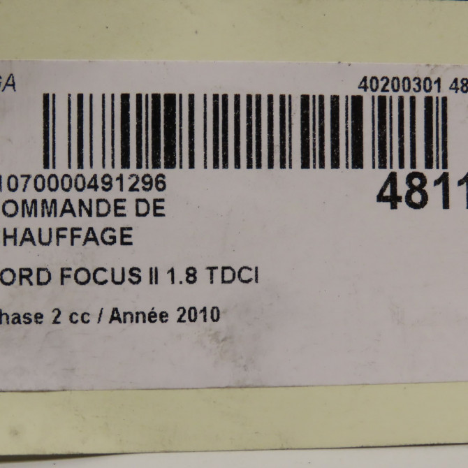 Commande de chauffage occasion FORD FOCUS II Phase 2 01-2008->12-2010 1.8 TDCI 115ch 1698893 7