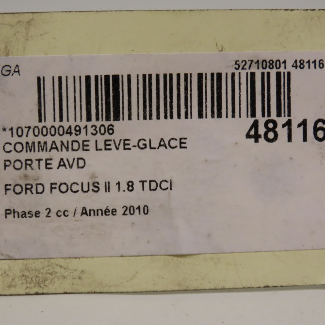 Commande lève-glace porte avant droite occasion FORD FOCUS II Phase 2 01-2008->12-2010 1.8 TDCI 115ch 1379197 4
