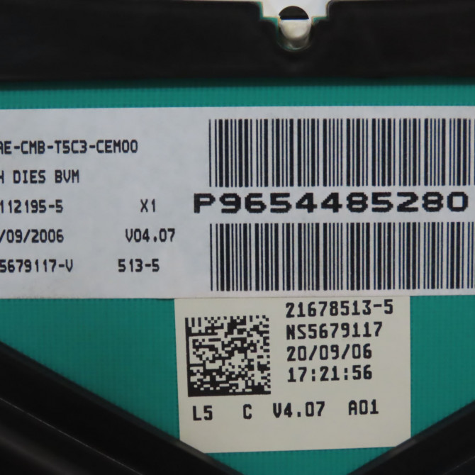 Compteur occasion PEUGEOT 307 Phase 2 06-2005->03-2008 1.6 HDI 16v 110ch 6103L6 4