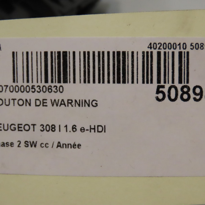 Bouton de warning occasion 5