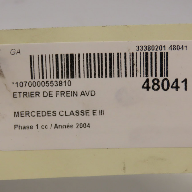 Etrier de frein avant droit occasion MERCEDES CLASSE E III Phase 1 03-2002->06-2006 E270 CDI 177ch 34200283 6