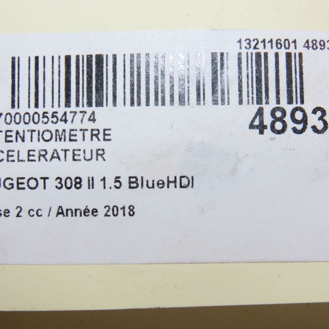 Potentiometre accelerateur occasion PEUGEOT 308 II Phase 1 04-1995->04-1999 1.5 BlueHDI 100ch 5