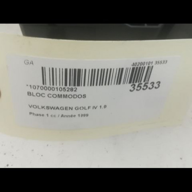 Bloc commodos occasion VOLKSWAGEN GOLF IV GOLF IV Phase 1 1998-01-01->2005-06-30 1.9 TDI 110ch 5
