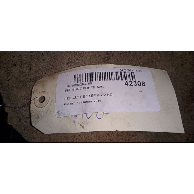 Serrure porte avg occasion PEUGEOT BOXER III Phase 1 06-2006->... 2.2 HDI 100ch 1633561480 3