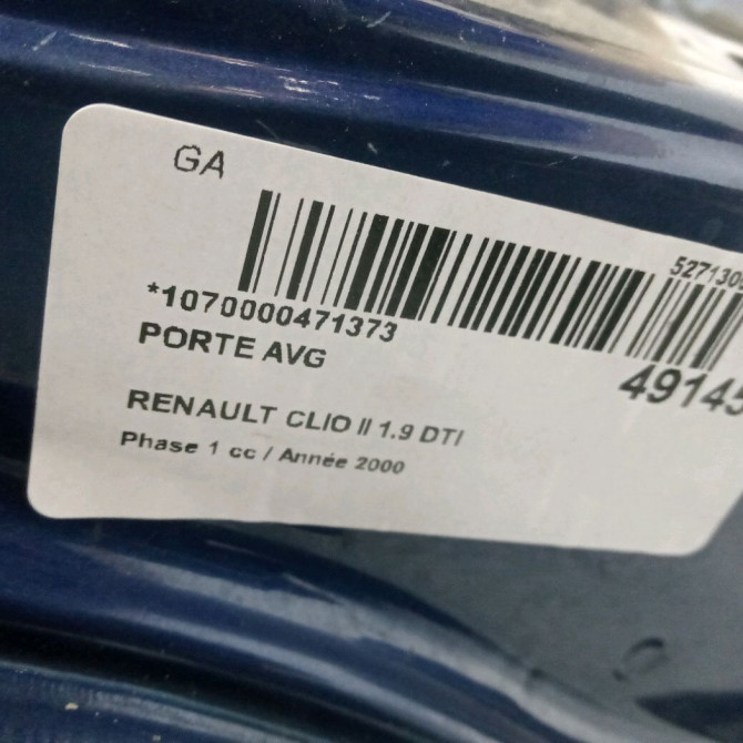 Porte avant gauche occasion RENAULT CLIO II Phase 1 03-1998->06-2001 1.9 DTI 3
