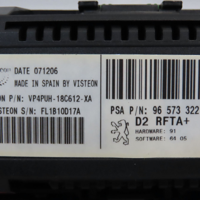 Commande de chauffage occasion PEUGEOT 407 Phase 1 04-2004->07-2008 1.6 HDI 16v 6451VW 5