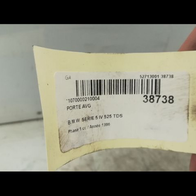 Porte avant gauche occasion B.M.W. SERIE 5 IV Phase 1 12-1995->07-2000 525 TDS 41518216817 3