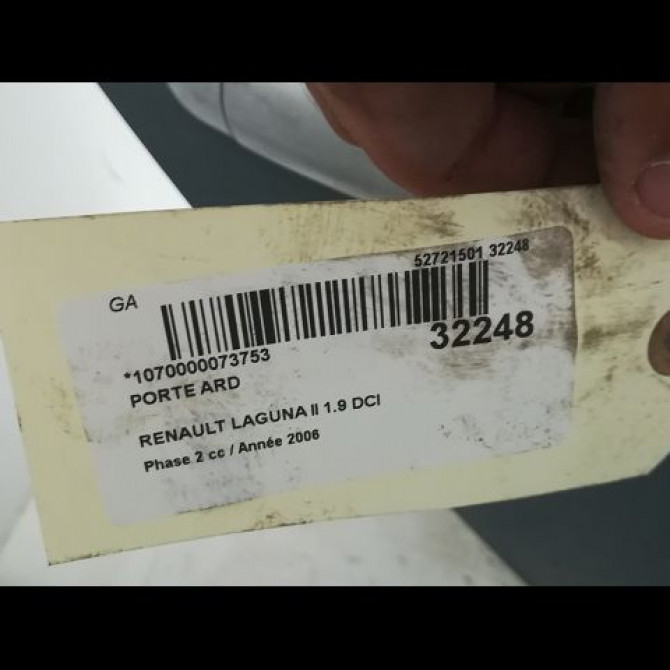 Porte arrière droite occasion RENAULT LAGUNA II Phase 2 03-2005->09-2007 1.9 DCI 125ch 7751472441 3
