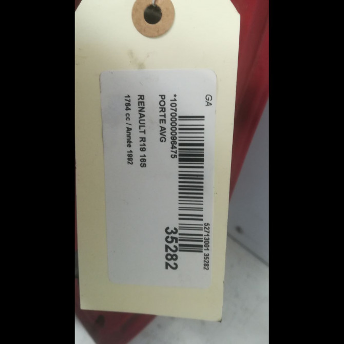 Porte avant gauche occasion RENAULT 19 Phase 2 04-1992->04-1997 1.8i 3