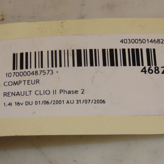 Compteur occasion RENAULT CLIO II Phase 2 06-2001->07-2006 1.4i 16v 8200276531 4