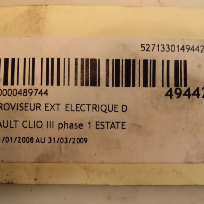 Retroviseur exterieur electrique droit occasion RENAULT CLIO III phase 1 ESTATE 01-2008->03-2009 7701061193 4