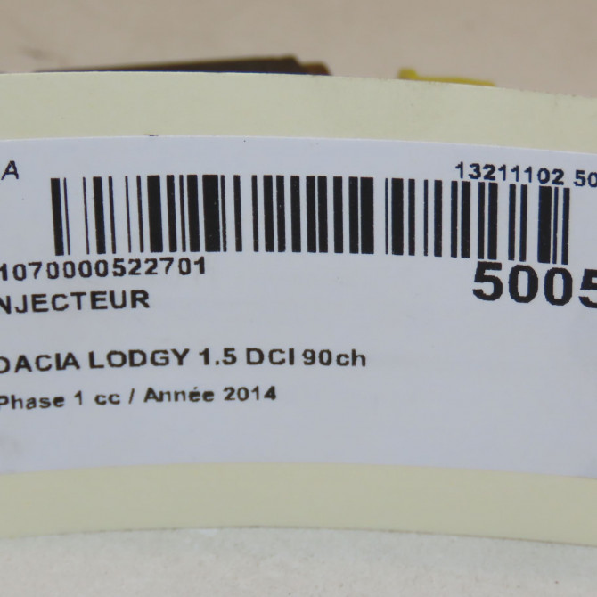 Injecteur occasion DACIA LODGY Phase 1 01-2012->... 1.5 DCI 90ch 166008399R 5