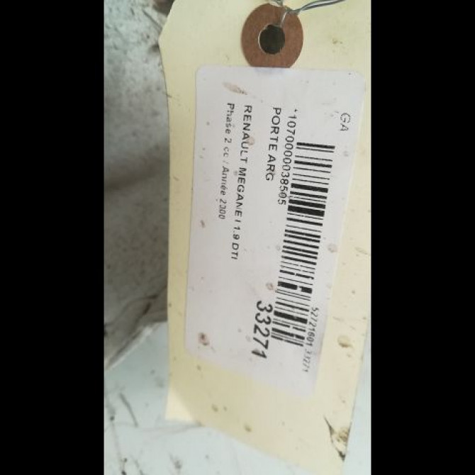 Porte arrière gauche occasion RENAULT MEGANE I Phase 2 03-1999->06-2003 1.9 DTI 7751470585 3