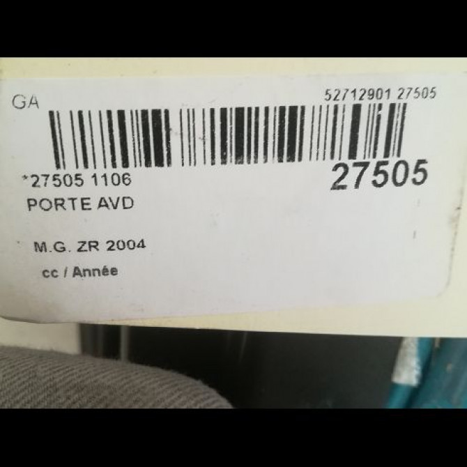 Porte avant droite occasion M.G. ZR 3